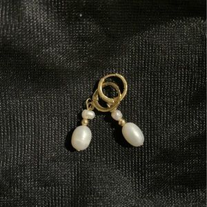 5/$20 Faux Pearl Drop Gold Earrings